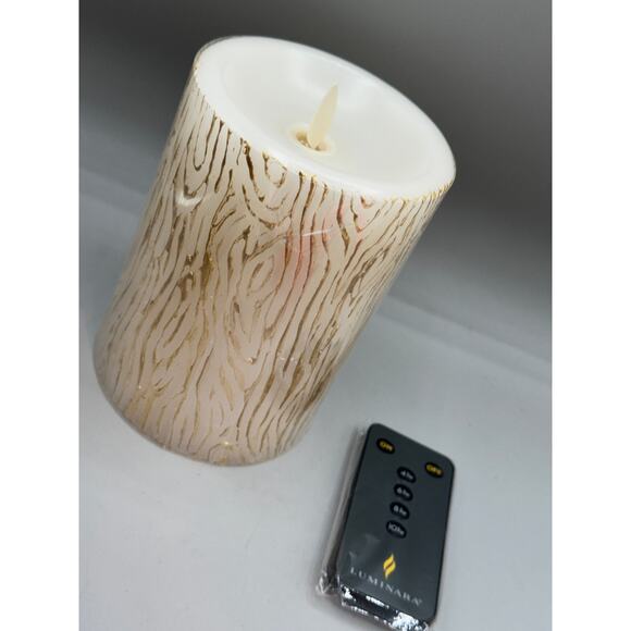 Martha Stewart x Luminara 5" Faux Wood Candle w/ Remote NEW - Picture 5 of 6